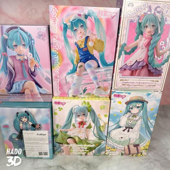 Hatsune Miku Noodle Stopper Figures Bundle Lollipop Rapunzel Clover Fashion Love - Picture 5 of 5